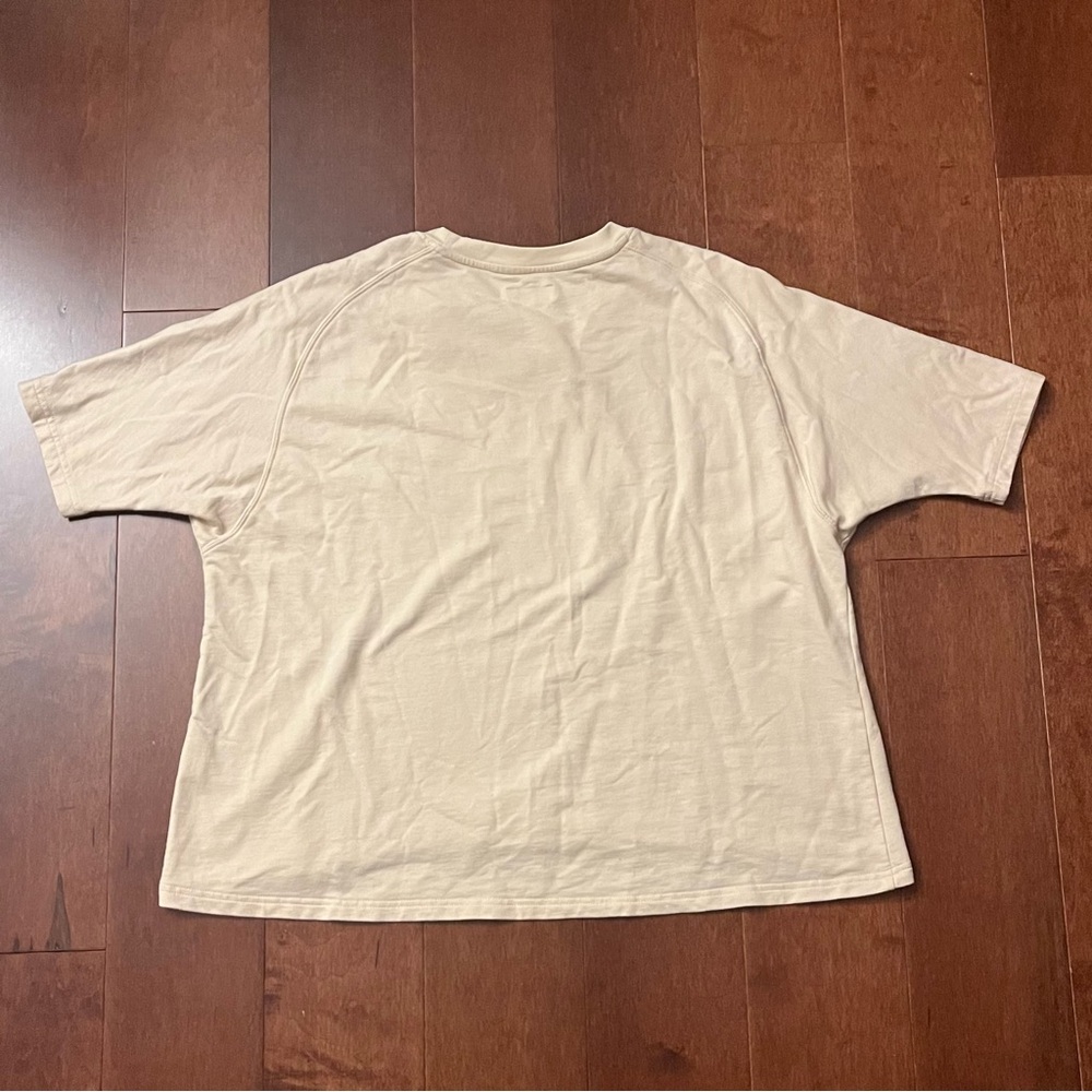 Zadig & Voltaire Beige Tee with Metallic Gold Print - Picture 3 of 5